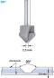 Preview: 16,0 x 59 mm - d2=8 mm ✓ HM V-Nutenfräser, Abkantfräser, V-Cut Fasenfräser, 90° Fasenfräser mit Spezialgeometrie für Alu-Verbundstoffe 