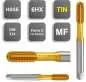 Preview: M8 x 1 - HSSE Gewindeformer, DIN 374, TIN, 6HX, Form C, mit Ölnuten