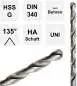 Preview: 2,0 x 56 x 85 - d2=2 mm ✓ 10 x HSS-G-Spiralbohrer 135°, DIN 340, Metallbohrer lang (VPE10 Stück)