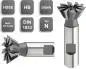 Preview: 25,0 x 10 x 67 - d2=12 mm ✓ HSSE-Winkelfräser 85°, DIN1833, Z=12, Typ N, HB