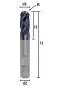 Preview: 12,0R6 x 25 x 75 - d2=12 mm ✓ VHM-Radiusfräser 30°, Z=4, TiAlN-Beschichteter Vollradiusfräser