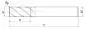 Preview: 20,0 ER0,5 x 38 x 104 - d2=20 mm ✓ VHM HPC-HSC-Fräser 42°, Z=4, für Inconel, Titan und Nickel mit Spezialbeschichtung, HA Schaft