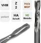 Preview: 4,0 x 22 x 50 - d2=4 mm ✓ VHM Fräser für Holz, Spiralnutfräser, MDF, Acryl, Z=2, poliert