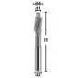 Preview: M5 / 5,5 auf 10 x 80 - d2=8 mm ✓ HSS-CO5-Flachsenker, Zapfensenker 180°, mittel, DIN373, Z=3