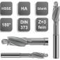 Preview: Flachsenker HSS-Co5 180° dreischneidig fein mittel DIN 373 GEFFRABO