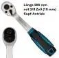 Preview: Ratsche 3/8 Zoll 72 Zähne 200 mm Cr-V Stahl Profi Knarre von Meta-Pro