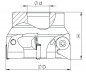 Preview: 50 mm - Z=3 ✓ Eckfräser Messerkopf 90° für TPKN16 Wendeplatten