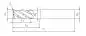 Preview: 6,0 R0,5 x 13 x 18 x 57 - d2=6 mm ✓ VHM TPC Fräser, Trochoidalfräser, 33/35°, Z=5, ProCoat mit Spanbrecherform