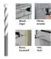 Preview: 3 mm ✓ Mehrzweckbohrer Multi-Construction, Universalbohrer Beton, Kunststoff, Fliesen, Holz