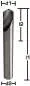 Preview: 3,0 x 8 x 32 - d2=3 mm ✓ VHM-NC-Anbohrer 120° bis 45 HRC, HA-Schaft