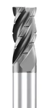 VHM-Schruppfräser 35/38°, Shredder Z=4 mit spezialem Spanbrecher, Fräser mit ungleicher Teilung TURCAR