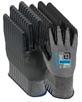 1 Paar Stahlfaser Schnittschutzhandschuhe M / 8 Schnittfeste Polyurethan Arbeitshandschuhe mit speziellem Fingerschutz