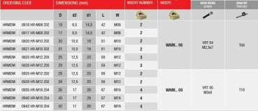 25 mm - Z=3 ✓ Eckfräser Einschraubfräskopf für WNM.06 Wendeplatten