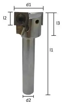 58,5 mm ✓ HM-Bestückter Planfräser mit Wendeplatten, Hobelfräser Z=2 4-Seitig