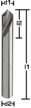 12,0 x 30 x 102 - d2=12 mm ✓ HSSE-NC-Anbohrer 90°, blank