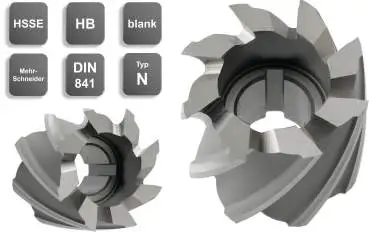 60 x 60 x 27 mm ✓ HSSE-Walzenstirnfräser 30°, DIN841, Z=8, Planfräser, Typ N