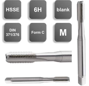 M2,5 ✓ HSSE Maschinengewindebohrer, Gewindebohrer für Durchgangs- und Sackloch, geradegenutet Form C