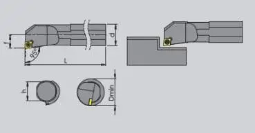 10-16 x 150 mm ✓ Bohrstange SCLCL 95°, Halter Links für CCMT06 / CCGT06-Wendeschneidplatten