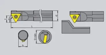 S32T - ST-CR - 11 - Bohrstange 60°, Rechts für TCM-Platten