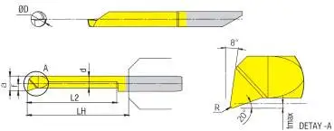 4,0 R0,15 x 15,2 mm ✓ VHM Mini Bohreinsatz zum Drehen kompatibel mit APCH Mini Cut Halter