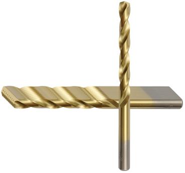 3,1 x 36 x 65 - d2=3,1 mm ✓ 10 x HSS-TIN Spiralbohrer, Metallbohrer geschliffen, DIN338 Bohrer mit Beschichtung (VPE 10 Stück)