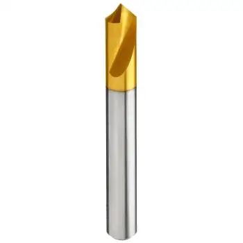 Präzisions-Anbohrer aus HSSE mit TiN-Beschichtung und 90° Winkel für optimale Bohrvorbereitung in Metallwerkstoffen