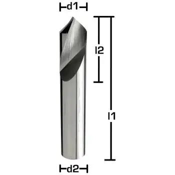 Vollhartmetall NC-Anbohrer 90° mit hoher Verschleißfestigkeit für exakte Bohransätze auf CNC- und NC-Maschinen