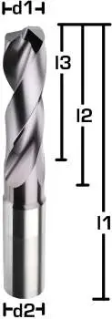 3,0 x 14 x 62, d2=6 mm ✓ VHM-Spiralbohrer, 3xD Hochleistungsbohrer beschichtet, Universalbohrer 140°