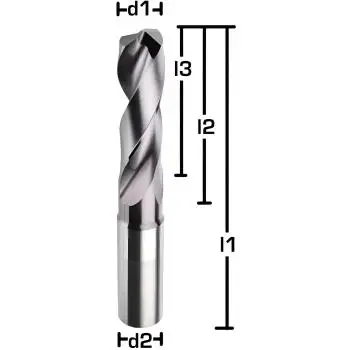 8,5 x 35 x 89, d2=10 mm ✓ VHM-Spiralbohrer, 3xD Hochleistungsbohrer beschichtet, Universalbohrer 140°