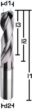 5,1 x 20 x 66, d2=6 mm ✓ VHM-Spiralbohrer mit IK, 3xD Hochleistungsbohrer beschichtet, Kühlkanalbohrer Universalbohrer 140°