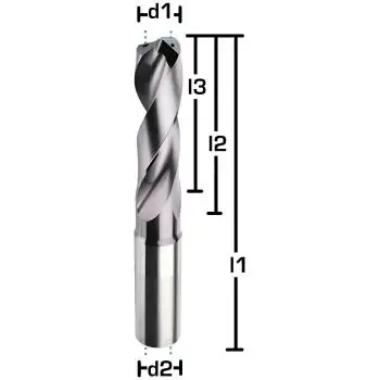 10,4 x 40 x 102, d2=12 mm ✓ VHM-Spiralbohrer mit IK, 3xD Hochleistungsbohrer beschichtet, Kühlkanalbohrer Universalbohrer 140°