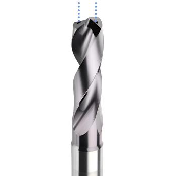 Universal VHM-Bohrer 14 mm Bohrdurchmesser 3xD mit Innenkühlung mit - beschichteter Kühlkanalbohrer