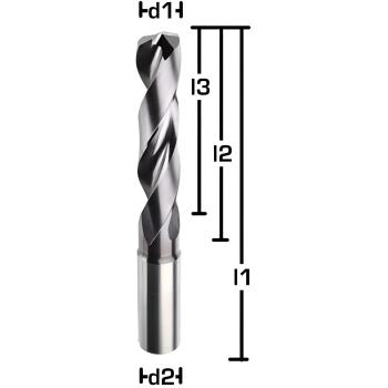VHM Hochleistungsbohrer 5xD beschichtet - Universalbohrer für Metallbearbeitung 140°