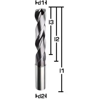 VHM Hochleistungsbohrer 5xD beschichtet - Universalbohrer für Metallbearbeitung 140°