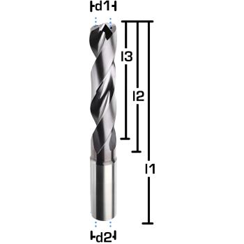 VHM Kühlkanalbohrer 5xD Hochleistungsbohrer mit IK für Metallbearbeitung