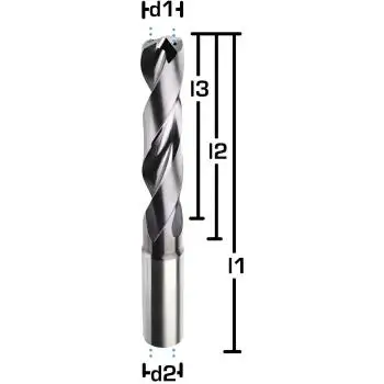 8.9 x 49 x 103, d2=10 mm ✓ VHM-Spiralbohrer mit IK, 5xD Hochleistungsbohrer beschichtet, Kühlkanalbohrer Universalbohrer 140°