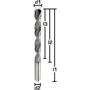 16.0 x 122 x 203, d2=16 mm ✓ VHM-Spiralbohrer mit IK, 8xD Hochleistungsbohrer beschichtet, Kühlkanalbohrer mit 2 Führungsfasen, Universalbohrer 135°
