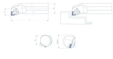 DCLNR DCLNL - Bohrstange 95°, Rechts oder Links für CNMG12 oder CNMG16 Wendeplatten von VORGEN