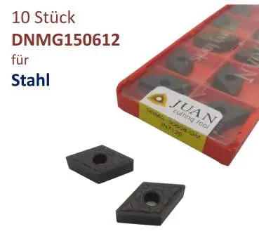 10 x DNMG150608 Wendeplatten für Stahl