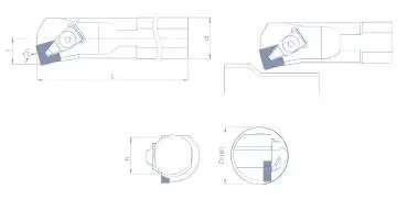 VORGEN DSKNR oder DSKNL Bohrstange zum Innendrehen 75°, Links für SNMG-Platten
