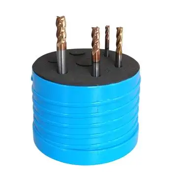 3 / 4 / 5 / 6 mm ✓ VHM Fräser-Satz, Universal-Schaftfräser im SET 30°, Z=4 mit TiSiN Beschichtung für Werkstoffe bis ca. 52 HRC im Rundbox