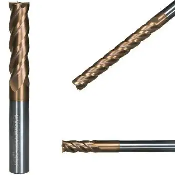 12 x 30 x 100 - d2=12 mm ✓ VHM Schaftfräser, Fräser überlang, Z=4, TiSiN beschichtet, extralang