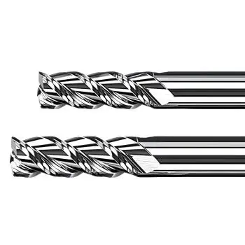 4,0 x 12 x 50 - d2=6 mm ✓ VHM Alu-Fräser, Z=3, Schaftfräser mit polierter Nut für NE-Metalle