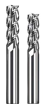 3 / 4 / 5 / 6 mm ✓ VHM Alu-Fräser-Satz, Z=3, Schaftfräser Set mit polierter Nut für NE-Metalle im Rundbox