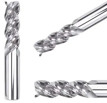 VHM HPC Fräser für Aluminium, Schaftfräser, Alufräser auf hochglanz poliert mit extra scharfen Kanten