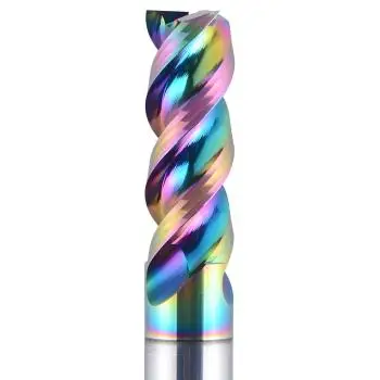 VHM HPC Fräser für Aluminium, Schaftfräser, Alufräser auf hochglanz poliert mit RainBow (DLC) Beschichtung extra scharfen Kanten