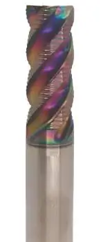 VHM HPC Schruppfräser Z=4 mit RainBow Beschichtung für Aluminium und Edelstahl