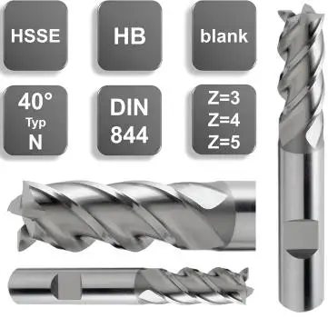 2 x 7 x 51 - d2=6 mm ✓ HSSE Fräser, Schaftfräser Z=3, HB Schaft DIN844, Typ N