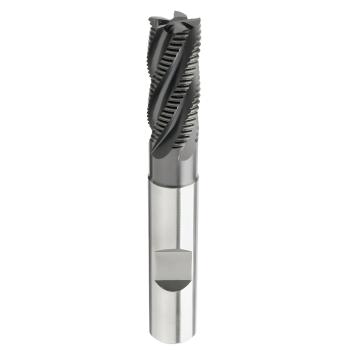 8,0 x 19 x 69, d2=10 mm ✓ HSSE/PM-Schruppfräser 30°, Fräser zum Schruppen Typ HR DIN 844, Z=4, beschichtet, HB Schaft