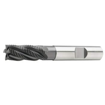 8,0 x 19 x 69, d2=10 mm ✓ HSSE/PM-Schruppfräser 30°, Fräser zum Schruppen Typ HR DIN 844, Z=4, beschichtet, HB Schaft